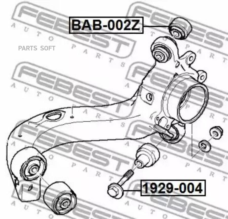 

FEBECT 1929-004 Болт эксцентрик BMW X3 E83 03-10