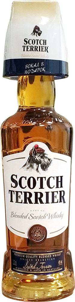 

Виски Альянс-1892 Scotch Terrier Blended Malt Whiskey (gift box with a glass) 40% 0,7л