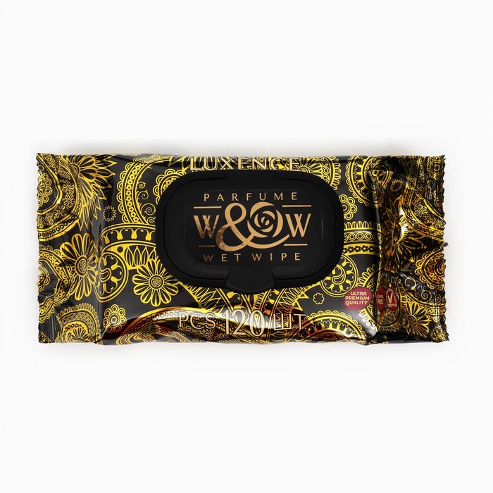 Влажные салфетки парфюмированные W&W Black Parfume, 120 шт. 100055210093