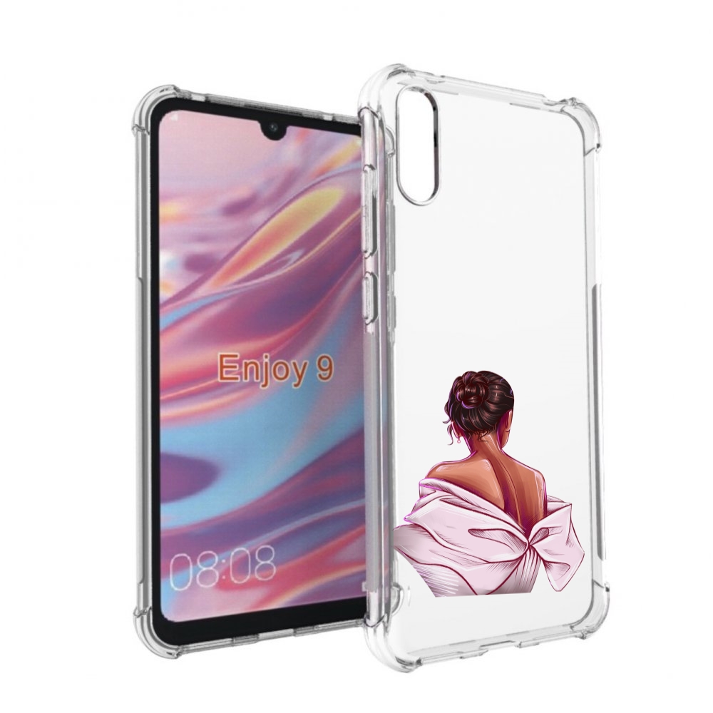 

Чехол бампер MyPads девушка-со-спины женский для Huawei Enjoy 9, Прозрачный, Tocco
