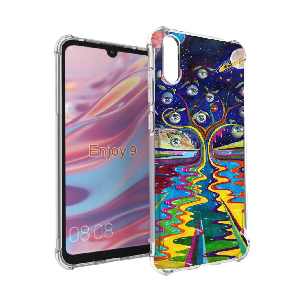 

Чехол бампер MyPads дерево с глазами акварель для Huawei Enjoy 9, Прозрачный, Tocco