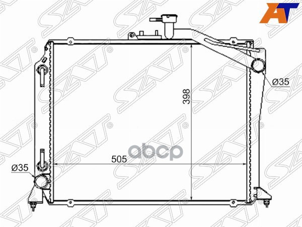 

SAT Радиатор TOYOTA HIACE RZH10# 90-99 GASOLINE