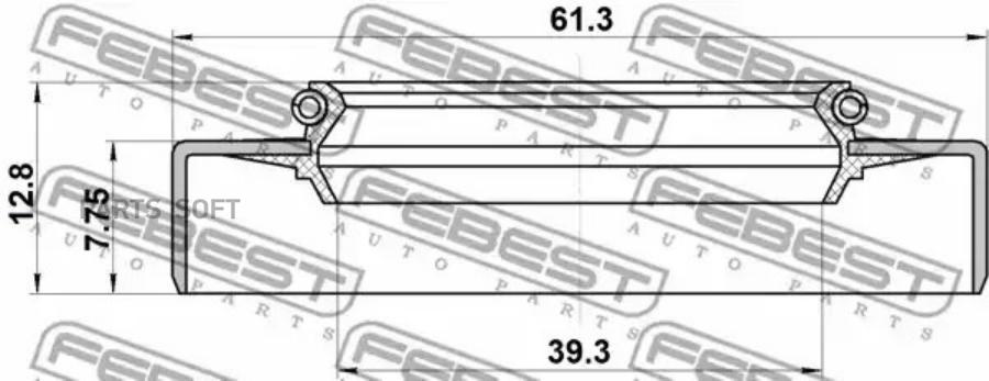 

FEBECT 95GDW41610813R САЛЬНИК ПРИВОДА 41X61X8X13