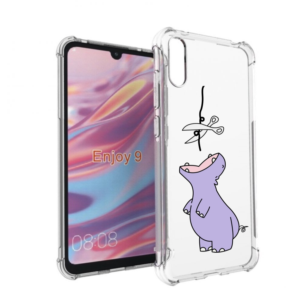 

Чехол бампер MyPads динозаврик-фиолетовый для Huawei Enjoy 9, Прозрачный, Tocco