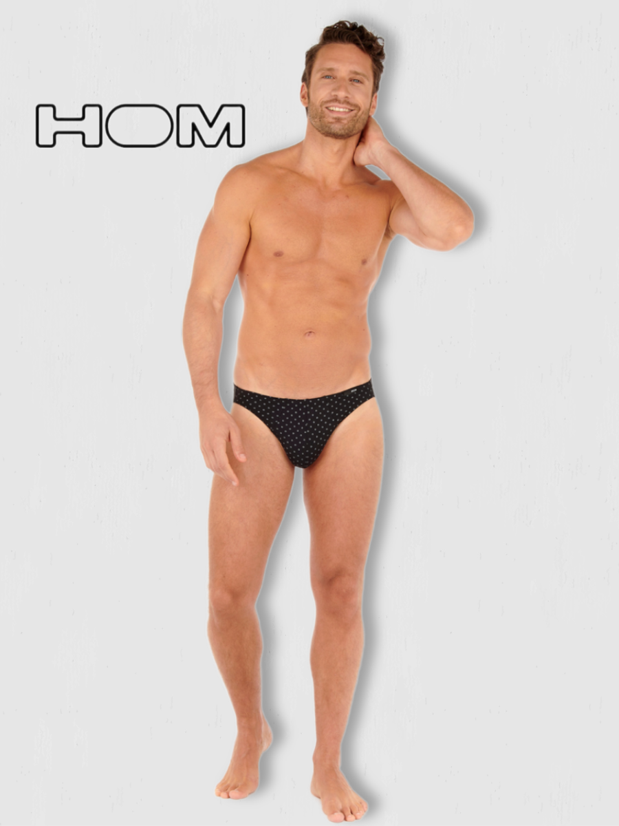 

Трусы мужские Hom 401912 черные M, Черный, 401912