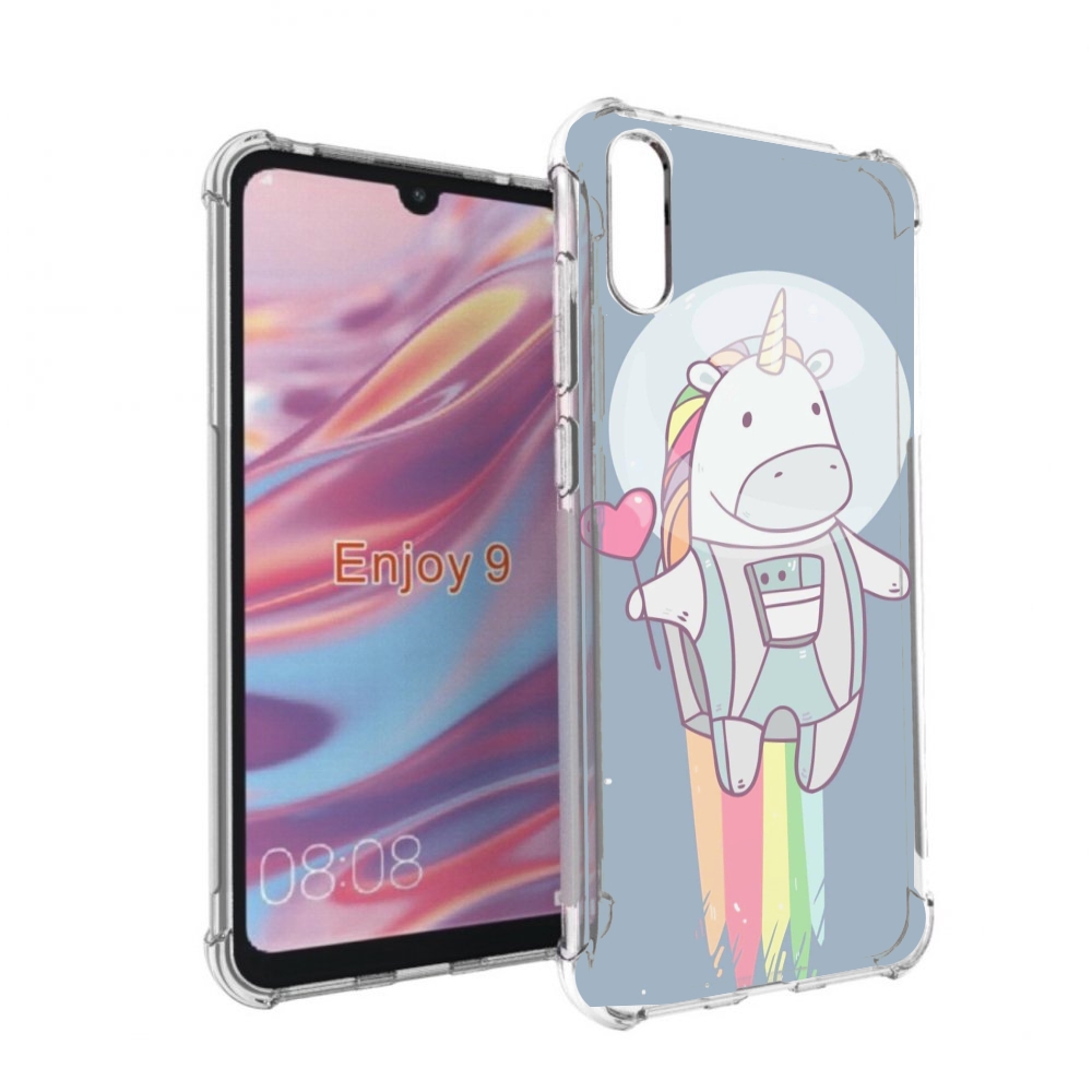 

Чехол бампер MyPads единорог летит за орбиту для Huawei Enjoy 9, Прозрачный, Tocco