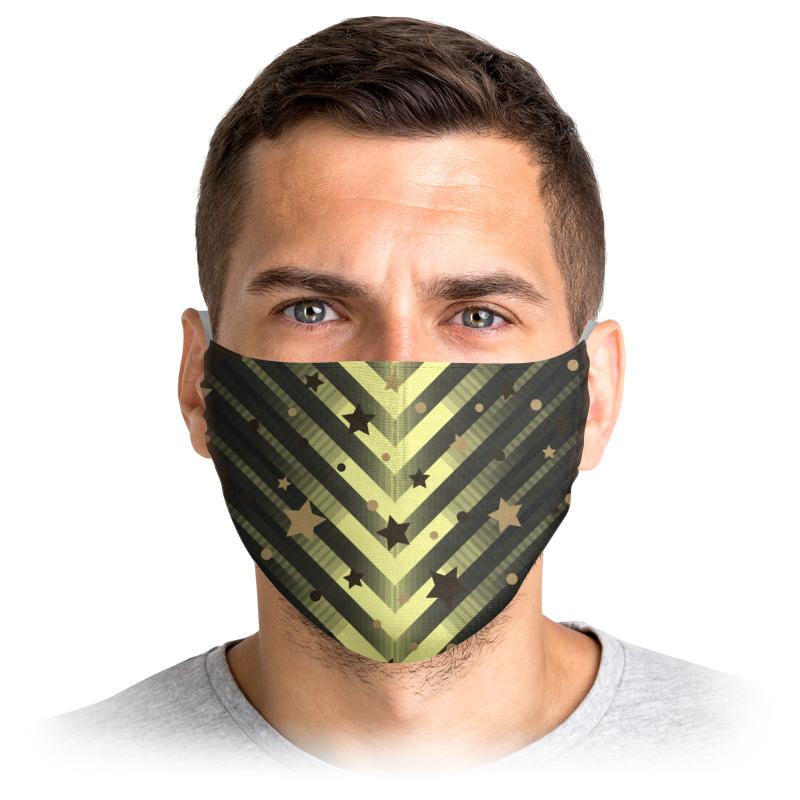 

Многоразовая маска Printio Stop virus! желтая L, Stop virus!
