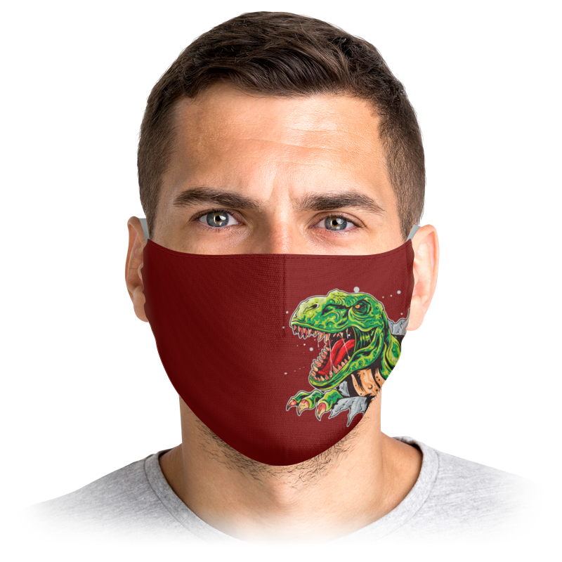 

Многоразовая маска Printio Раптор красная L, Раптор