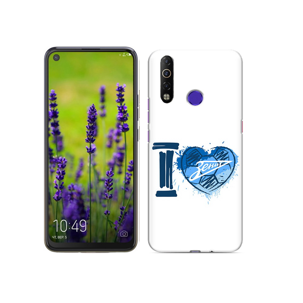 

Чехол MyPads Tocco для Tecno Camon 12 Air ФК я люблю зенит, Прозрачный, Tocco
