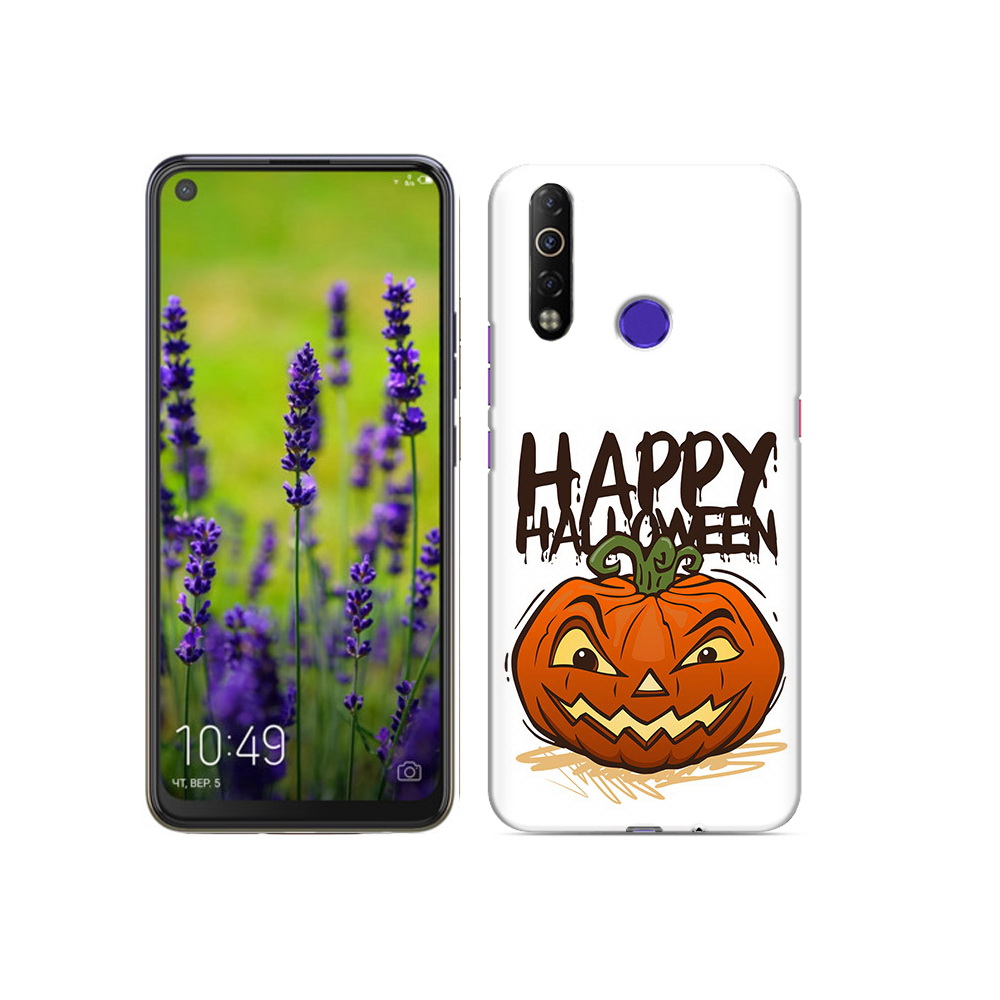 

Чехол MyPads Tocco для Tecno Camon 12 Air Хэллоуин счастливый, Прозрачный, Tocco