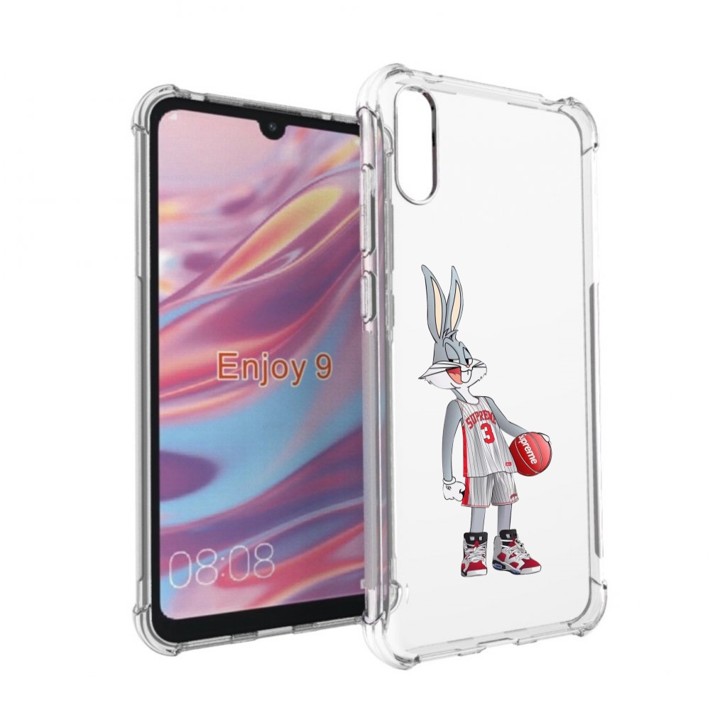 

Чехол бампер MyPads заяц-баскетболист женский для Huawei Enjoy 9, Прозрачный, Tocco