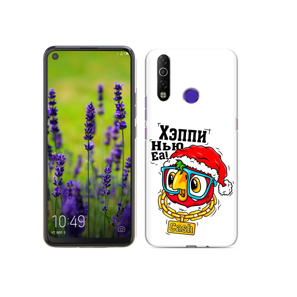 

Чехол MyPads Tocco для Tecno Camon 12 Air Хэппи нью еа, Прозрачный, Tocco