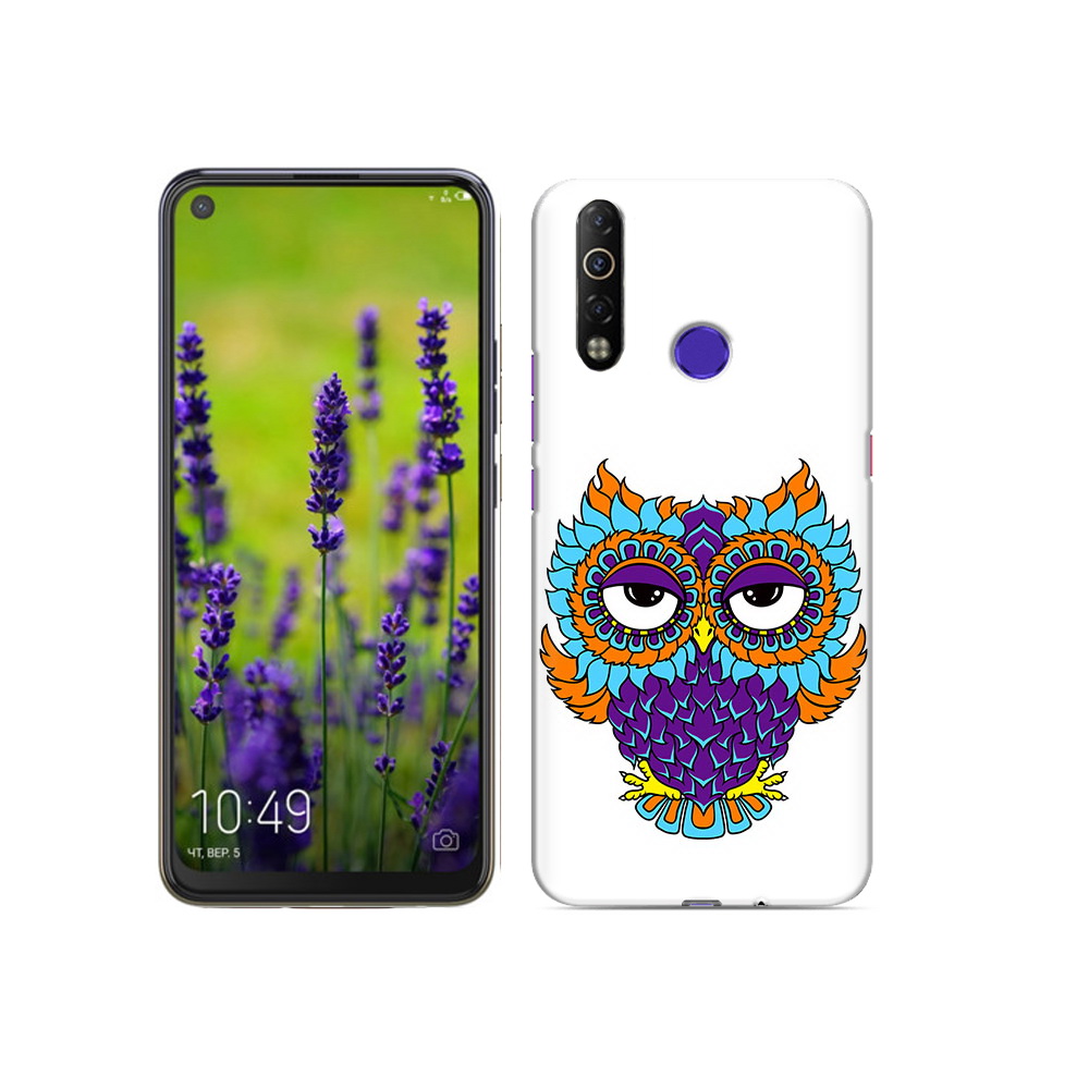 

Чехол MyPads Tocco для Tecno Camon 12 Air Цветная сова, Прозрачный, Tocco