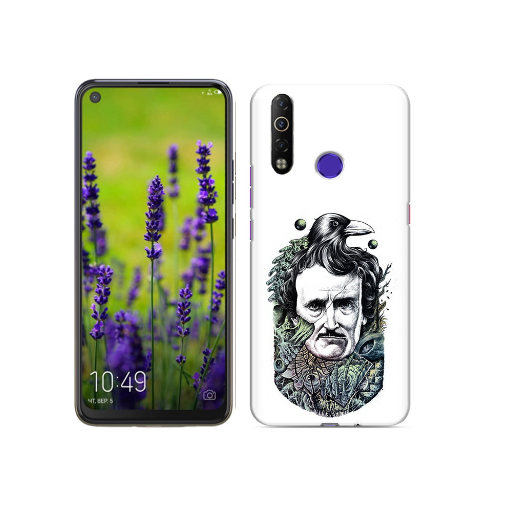 

Чехол MyPads Tocco для Tecno Camon 12 Air Эдгар Аллан с вороном, Прозрачный, Tocco