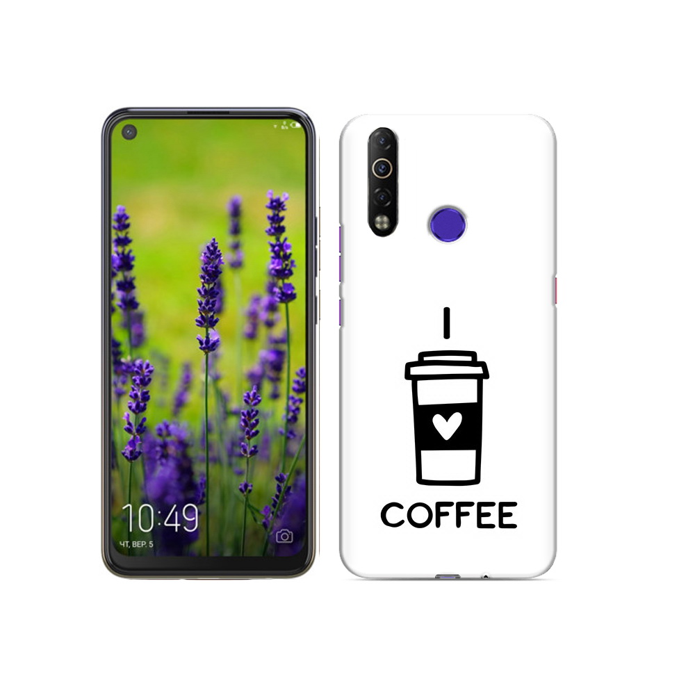 

Чехол MyPads Tocco для Tecno Camon 12 Air Я люблю кофе, Прозрачный, Tocco