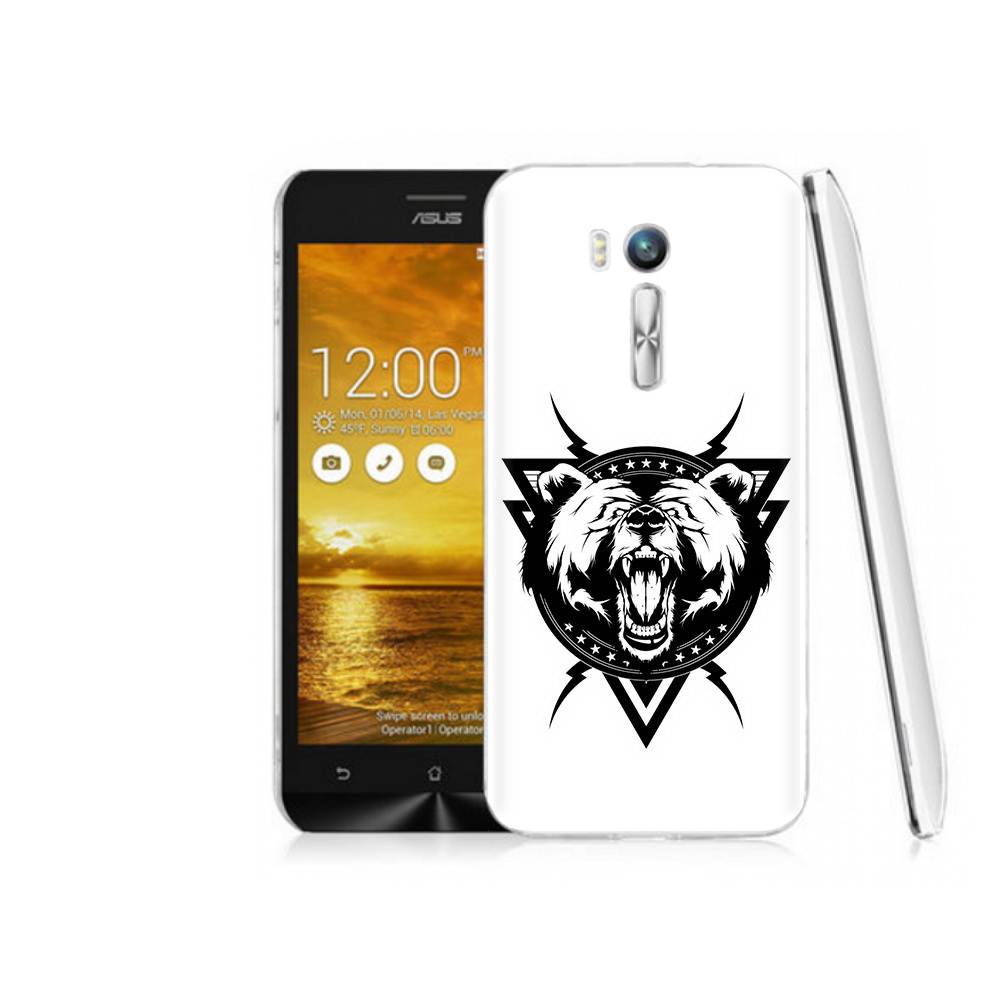 

Чехол MyPads Tocco для Asus ZenFone Go (ZB551KL) медведь в треугольнике, Прозрачный, Tocco