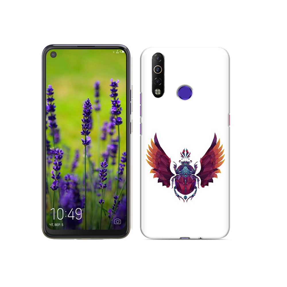 

Чехол MyPads Tocco для Tecno Camon 12 Air алмазный скоробей, Прозрачный, Tocco