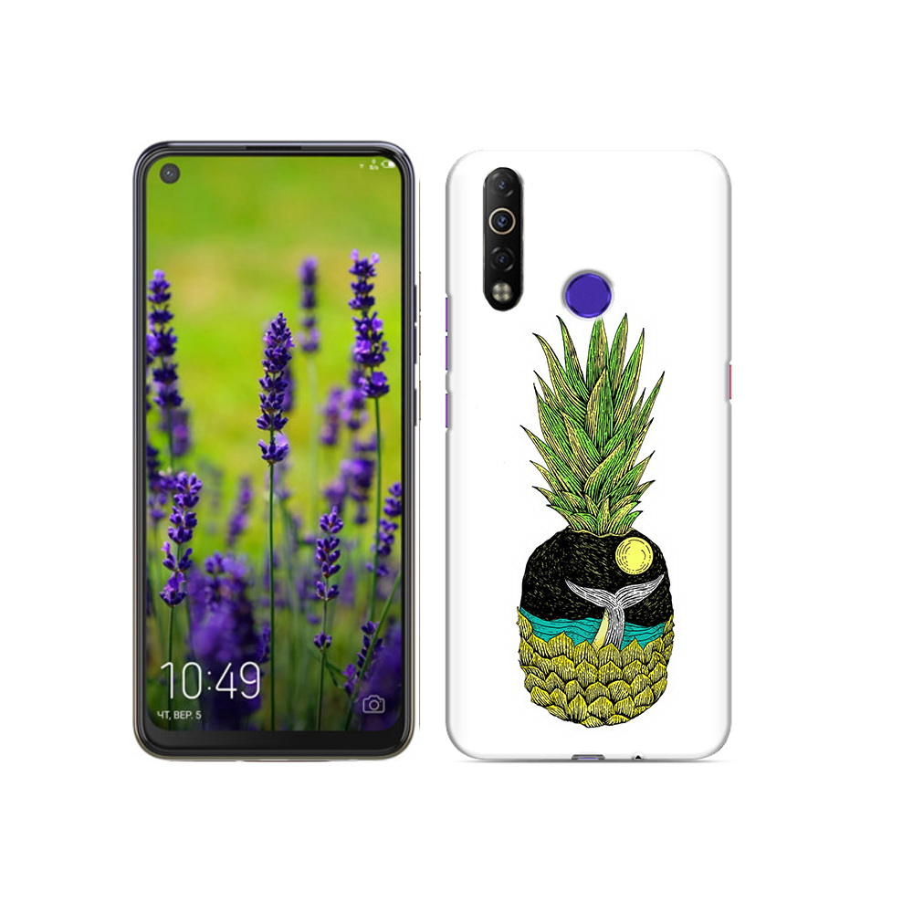 

Чехол MyPads Tocco для Tecno Camon 12 Air ананас с китом, Прозрачный, Tocco