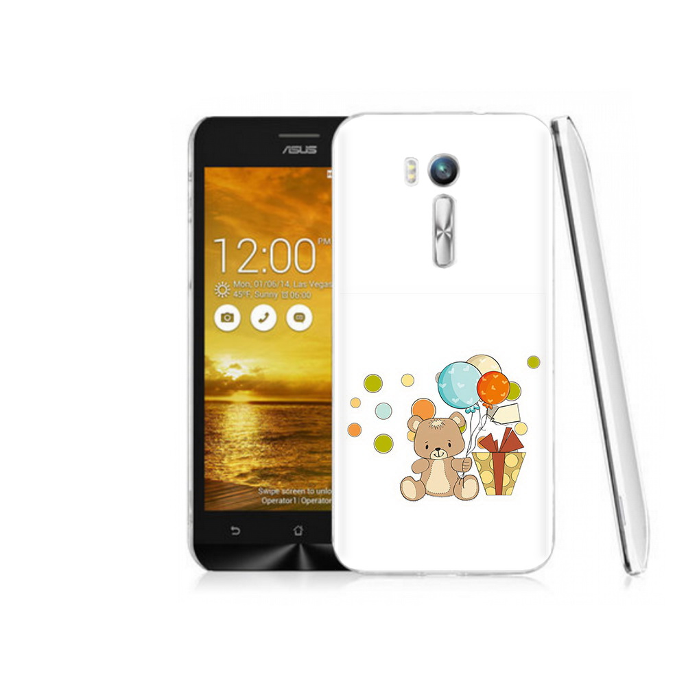 

Чехол MyPads Tocco для Asus ZenFone Go (ZB551KL) медвеженок с подарком, Прозрачный, Tocco