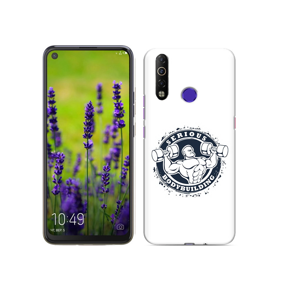 

Чехол MyPads Tocco для Tecno Camon 12 Air бодибилдинг воля к победе, Прозрачный, Tocco