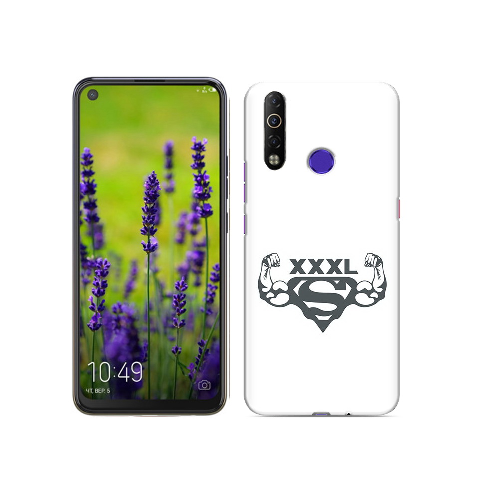 

Чехол MyPads Tocco для Tecno Camon 12 Air бодибилдинг супермен, Прозрачный, Tocco