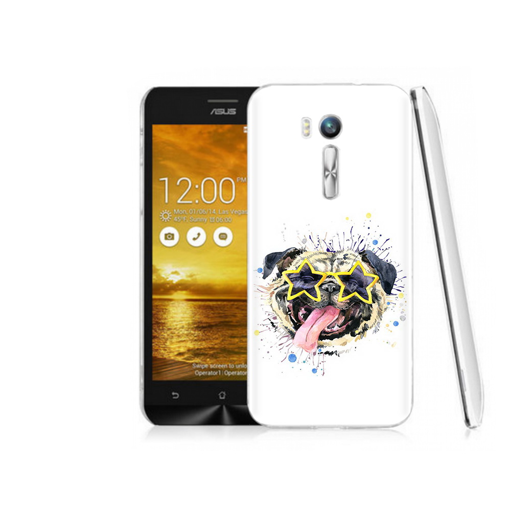 Чехол MyPads Tocco для Asus ZenFone Go (ZB551KL) мопс боксер
