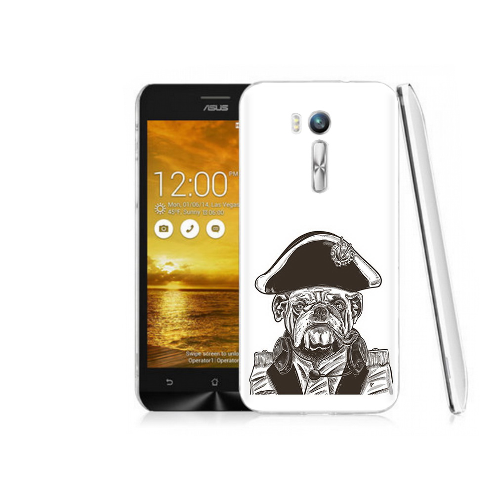 Чехол MyPads Tocco для Asus ZenFone Go (ZB551KL) мопс генерал