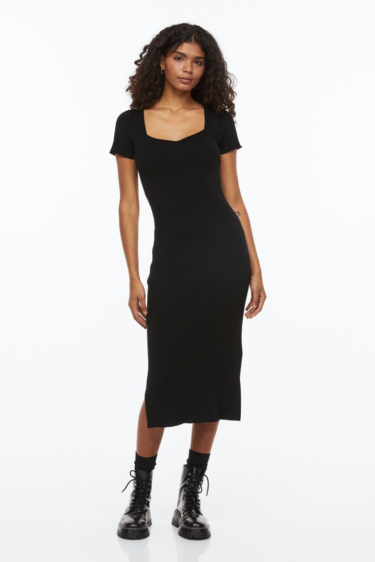Платье женское H&M 1104720003 черное L (доставка из-за рубежа)