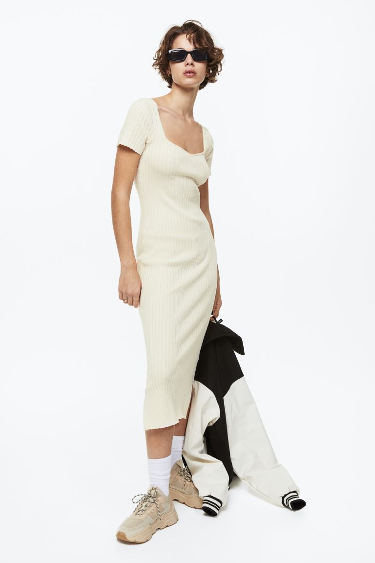 Платье женское H&M 1104720004 белое XL (доставка из-за рубежа)
