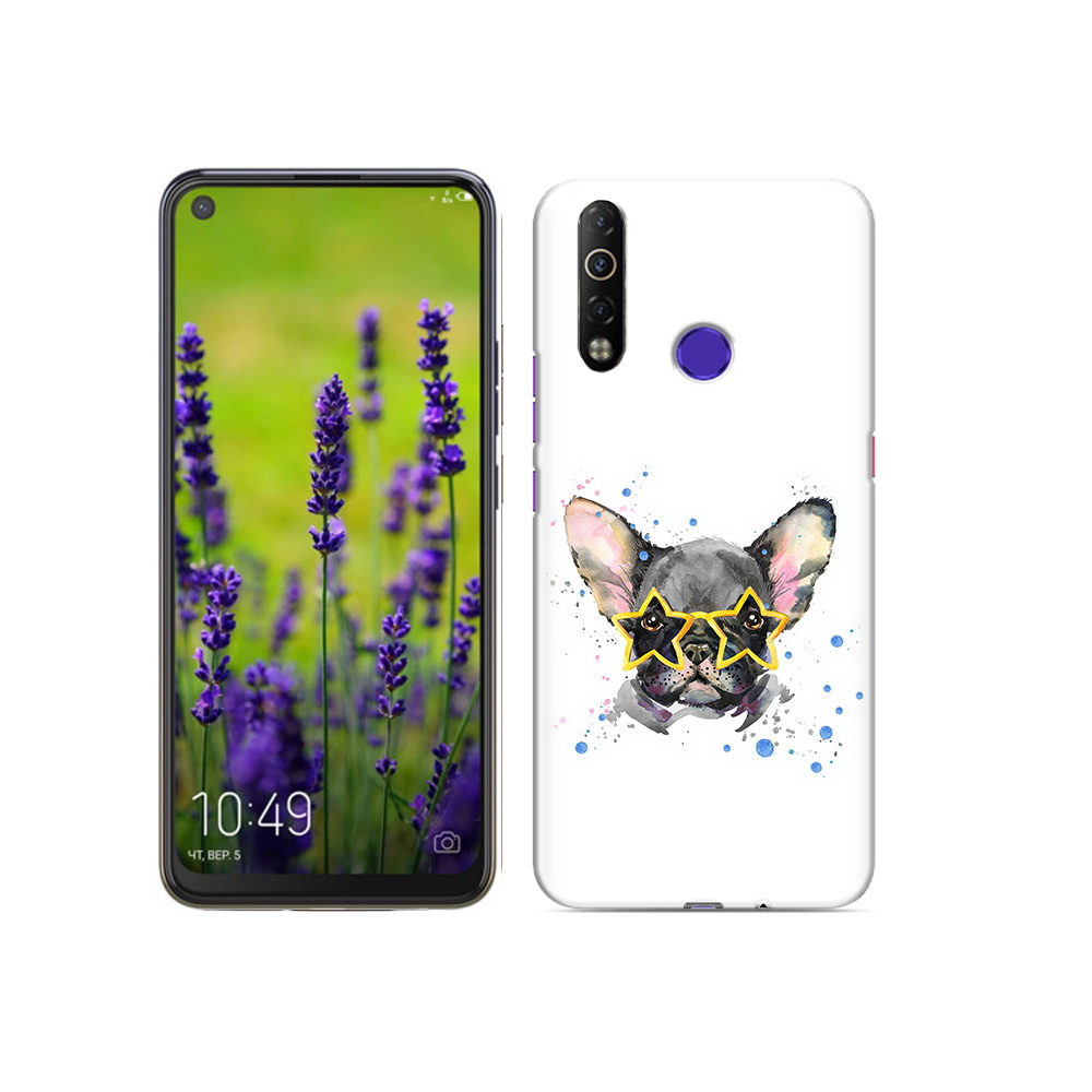 

Чехол MyPads Tocco для Tecno Camon 12 Air буля в очках, Прозрачный, Tocco