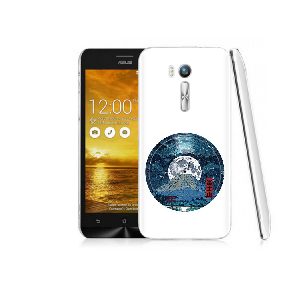 Чехол MyPads Tocco для Asus ZenFone Go (ZB551KL) нарисованная виниловая гора с луной