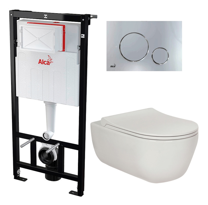 

Комплект инсталляция AlcaPlast + Унитаз Berges Wasserhaus Ego XL + кнопка хром