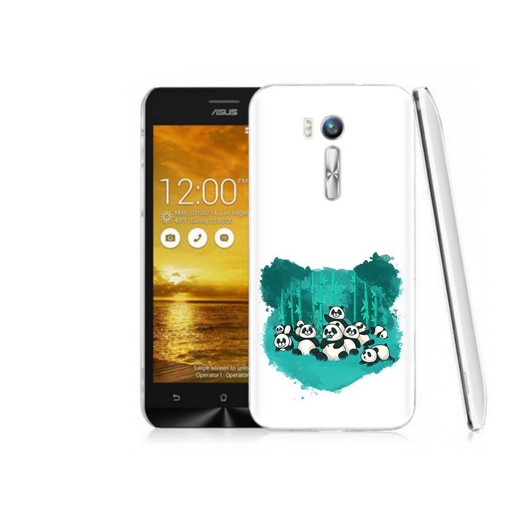 

Чехол MyPads Tocco для Asus ZenFone Go (ZB551KL) нарисованные панды, Прозрачный, Tocco