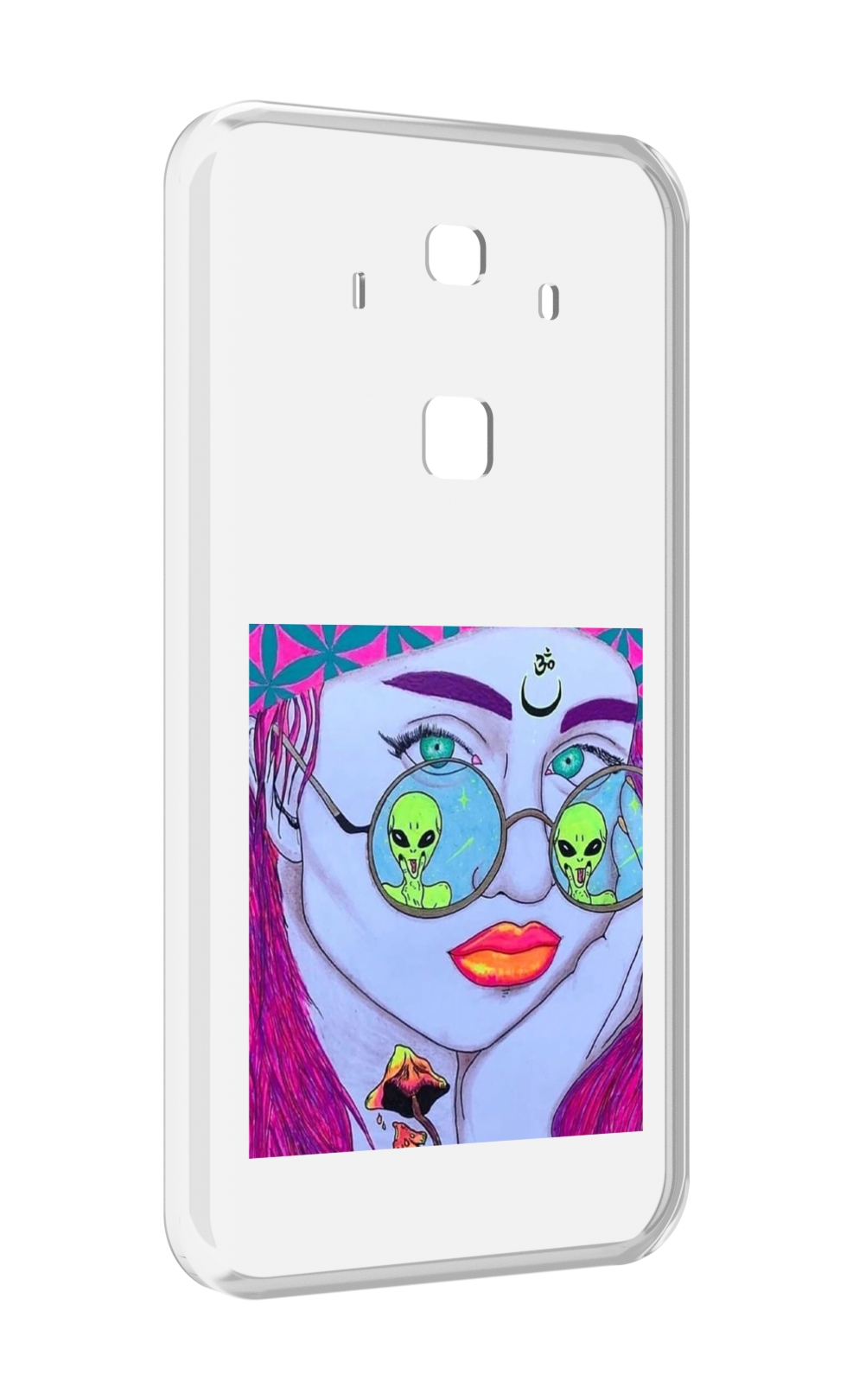 Чехол MyPads девушка с инопланетянами в очках женский для Huawei Mate 10 Pro