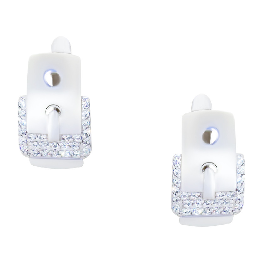Серьги из серебра с фианитом DEL'TA С122839