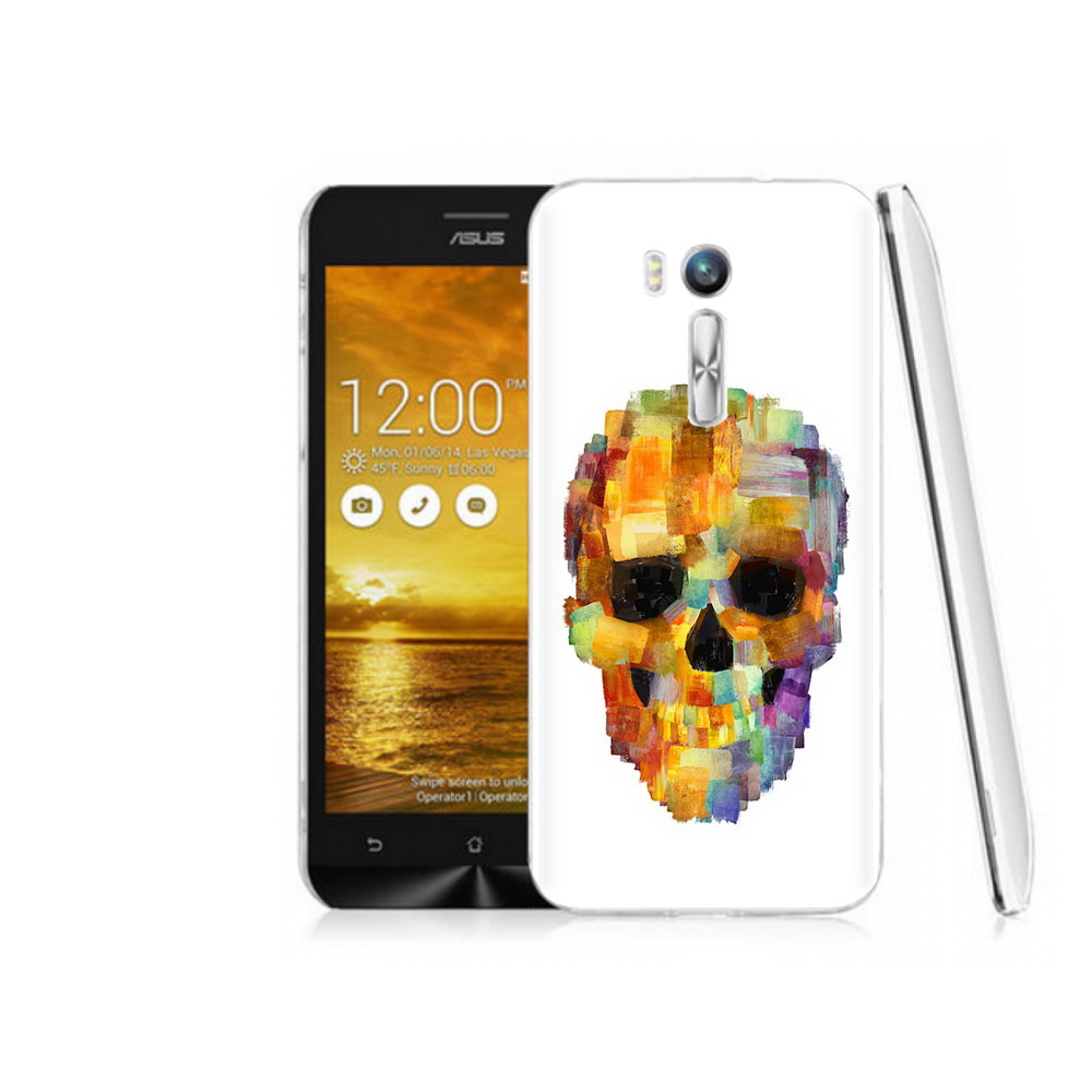 

Чехол MyPads Tocco для Asus ZenFone Go (ZB551KL) нарисованный череп, Прозрачный, Tocco