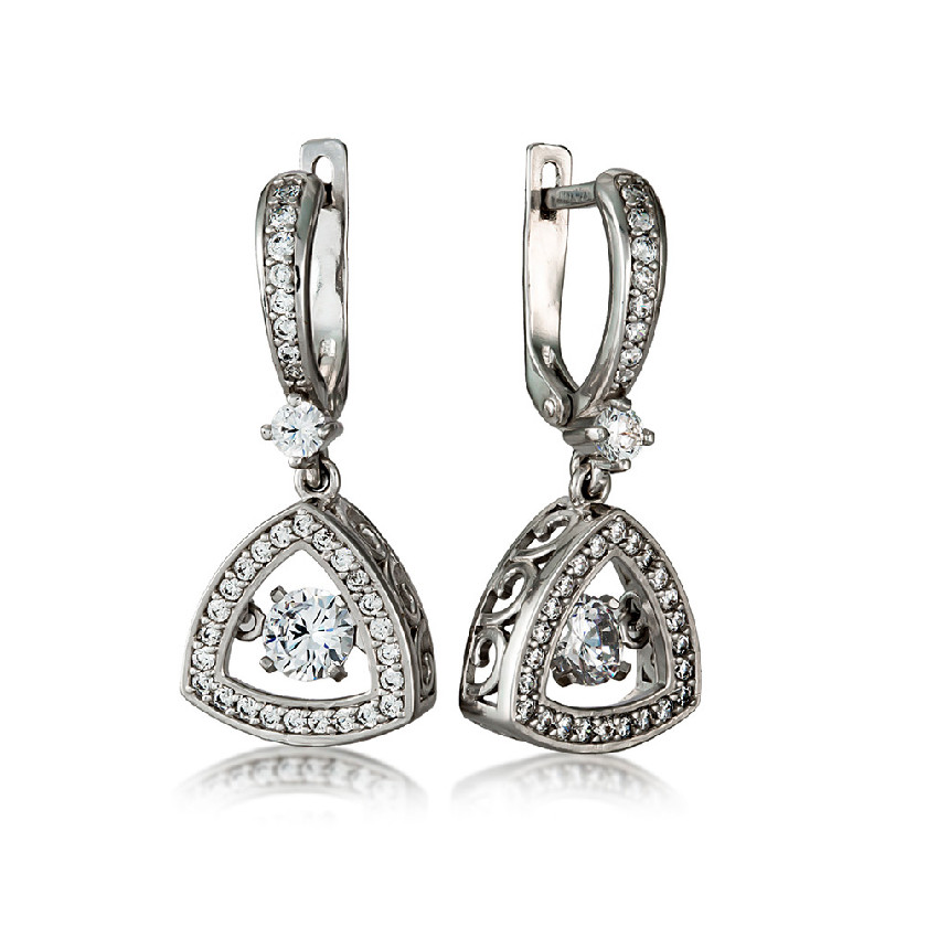 

Серьги из серебра с фианитом Jeda 3331.1, 3331.1