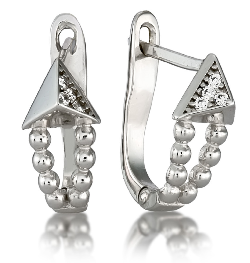 

Серьги из серебра с фианитом Jeda 3358.1, 3358.1