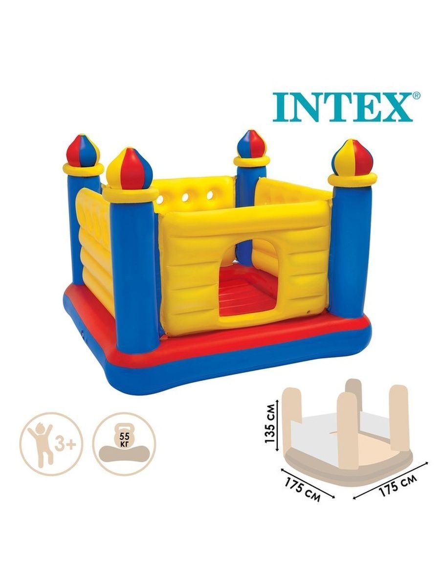 Игровой центр Intex батут Замок с окном 175х175х135 см 3-10лет