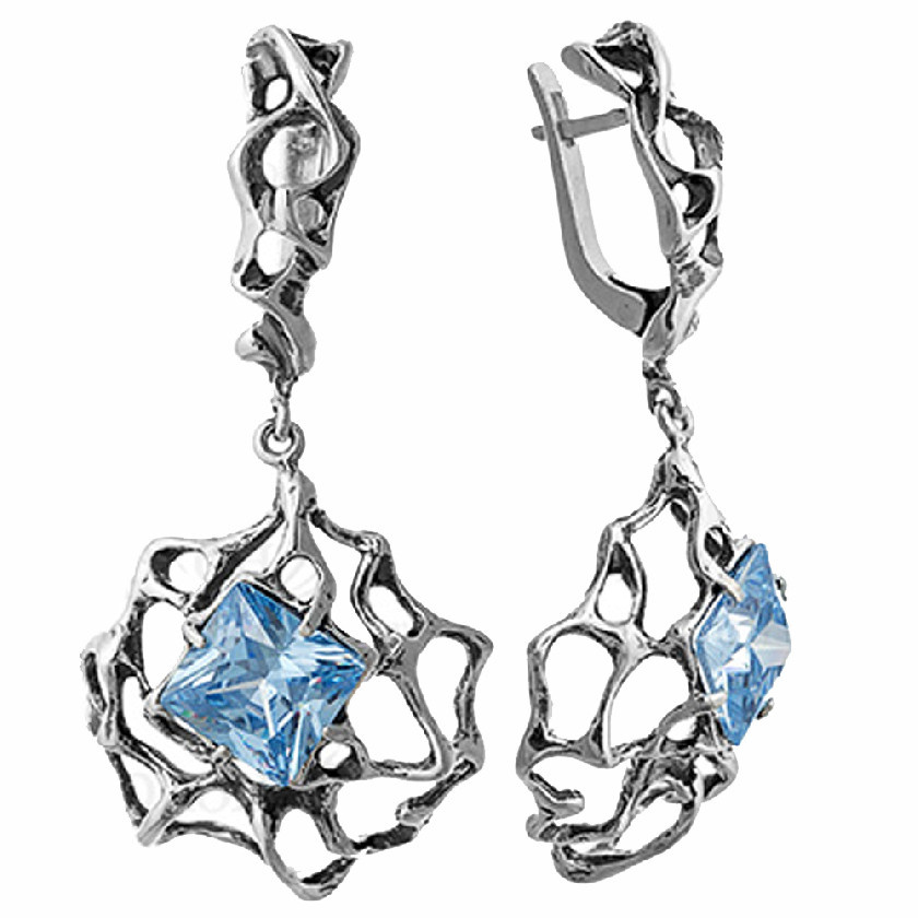 

Серьги из серебра с фианитом Циркон С с1979, с1979