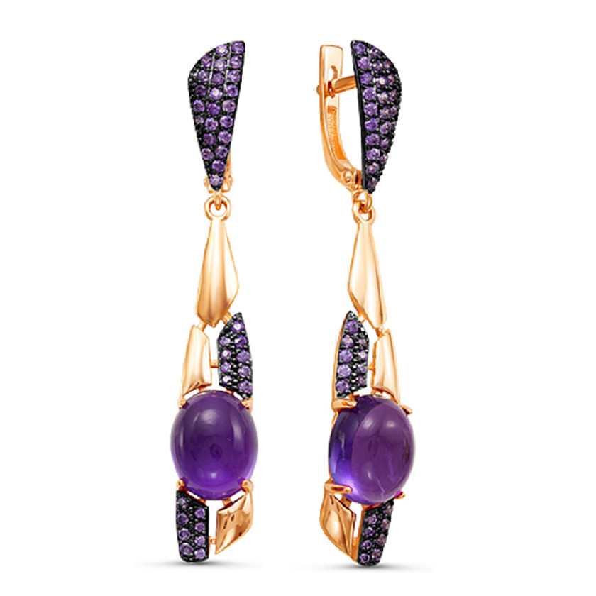 

Серьги из золота с аметистом Maskom 200-1354_am-101, 200-1354_am-101