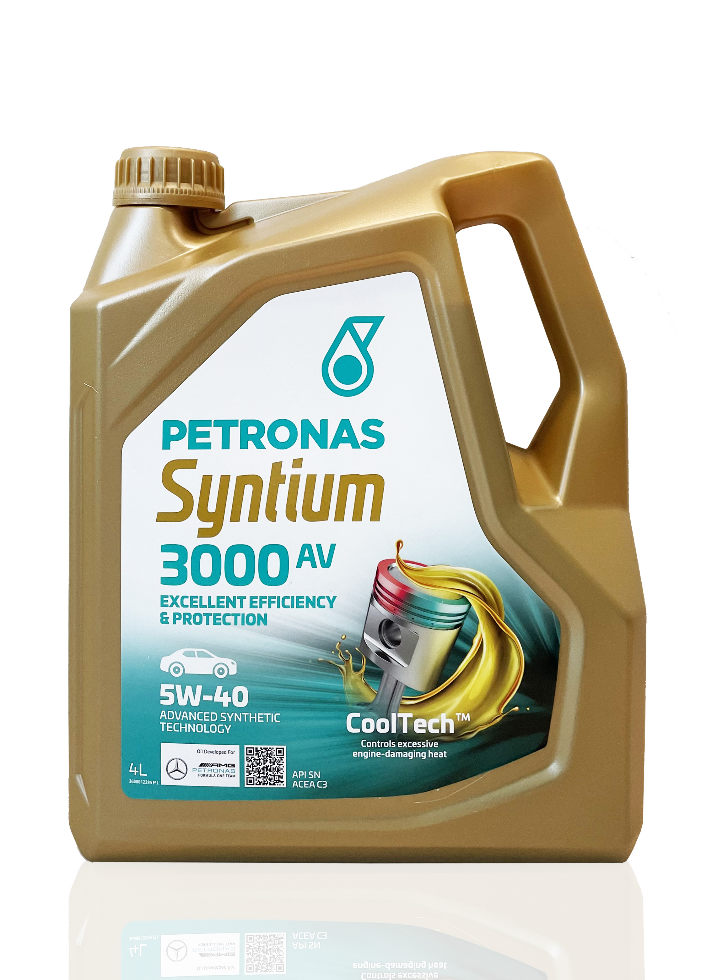 Моторное масло PETRONAS синтетическое Syntium 3000 AV 5W40 4л