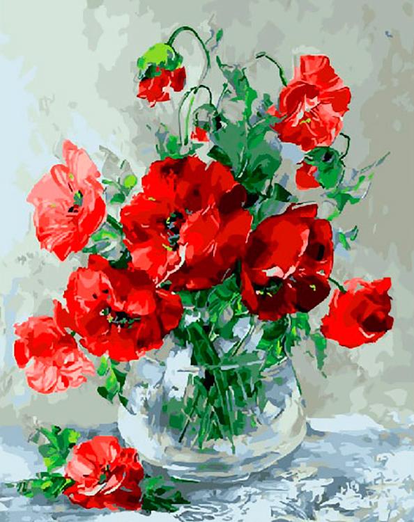 

Живопись по номерам Paintboy Красные маки 40x50, Красные маки