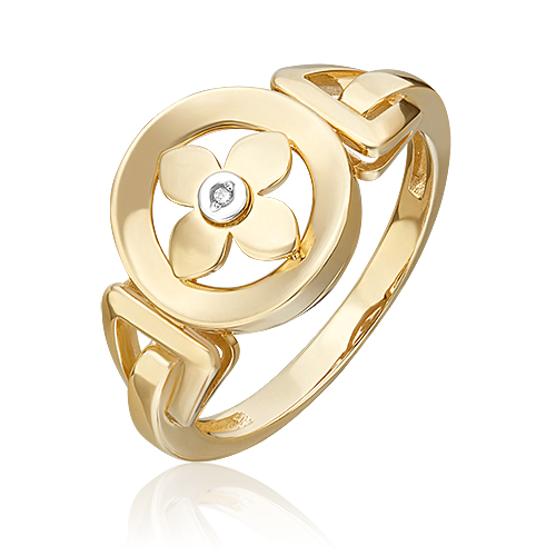 

Кольцо из золота р. 19 PLATINA jewelry 01-5606-00-101-1121, бриллиант, 01-5606-00-101-1121