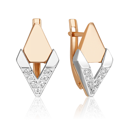 

Серьги из комбинированного золота с фианитом PLATINA jewelry 02-5135-00-401-1111, 02-5135-00-401-1111