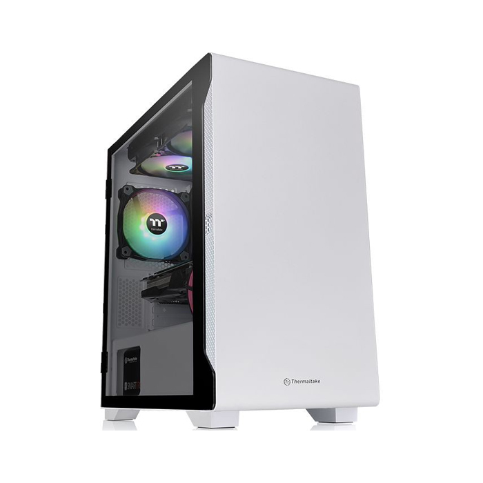 Корпус компьютерный Thermaltake S100 TG Snow (CA-1Q9-00S6WN-00) White/Black