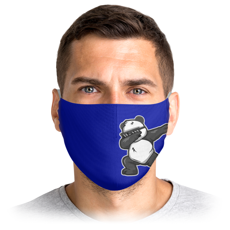 

Многоразовая маска Printio Bad panda синяя L, Bad panda