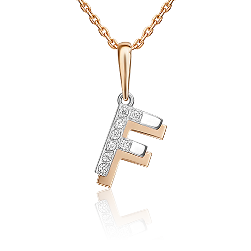 

Кулон из комбинированного золота PLATINA jewelry 03-3419-F-401-1111, фианит, 03-3419-F-401-1111