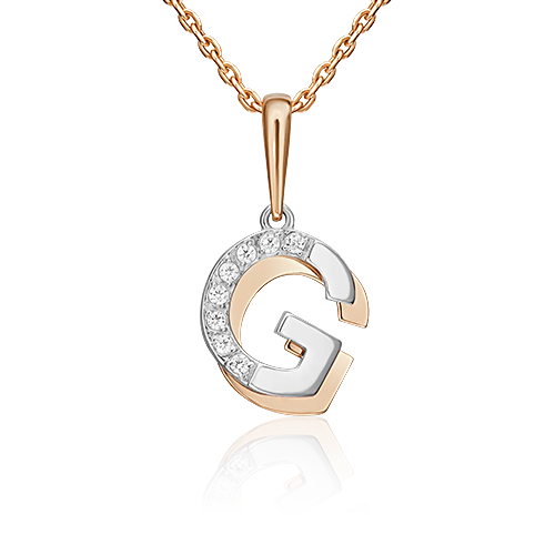 

Кулон из комбинированного золота PLATINA jewelry 03-3419-G-401-1111, фианит, 03-3419-G-401-1111