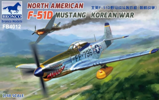 

Сборная модель Bronco 1/48 North American F-51D Mustang (Korean War) FB4012